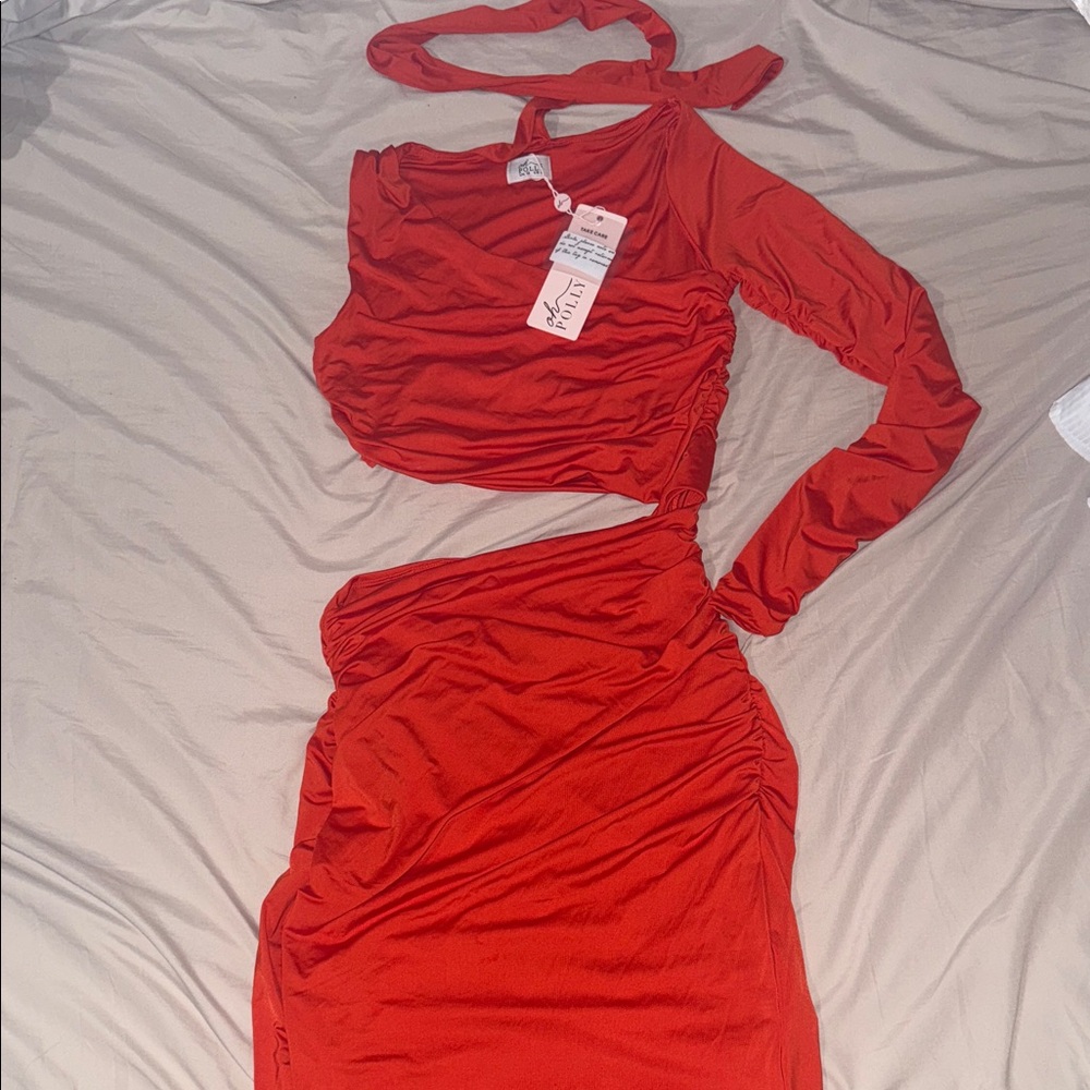 Oh Polly Red Midi Dress